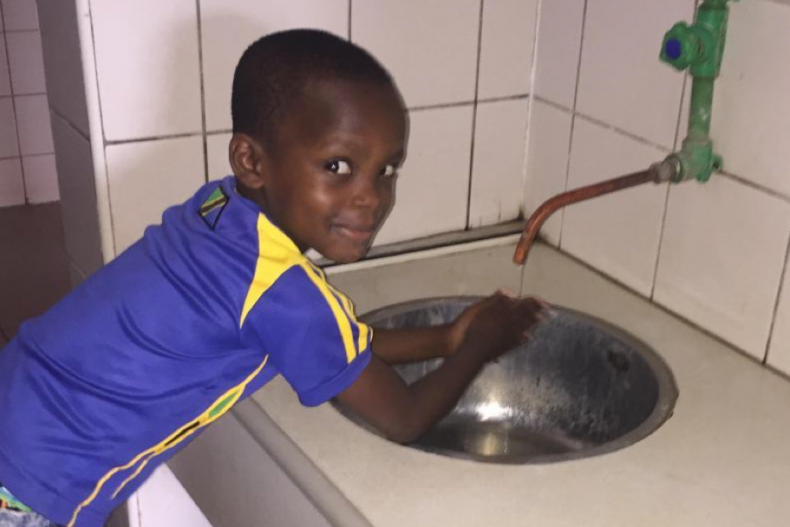 Handen wassen 